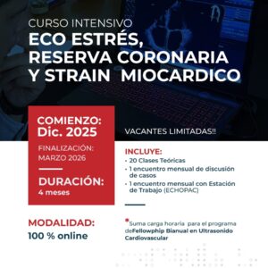 Curso Intensivo de Eco Estres, Reserva Coronaria & Strain MIOCARDICO 2025/2026